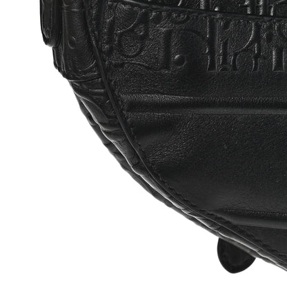Christian Dior Calfskin Embossed Oblique Saddle Bag Black 13 of 13
