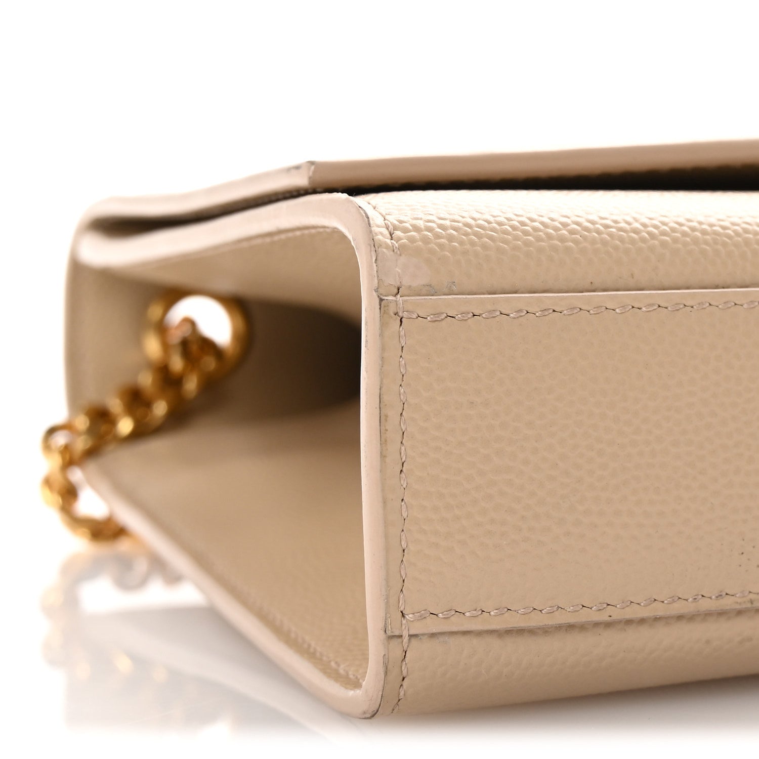 Saint Laurent Grain De Poudre Medium Monogram Kate Satchel Nude Powder 8 of 9