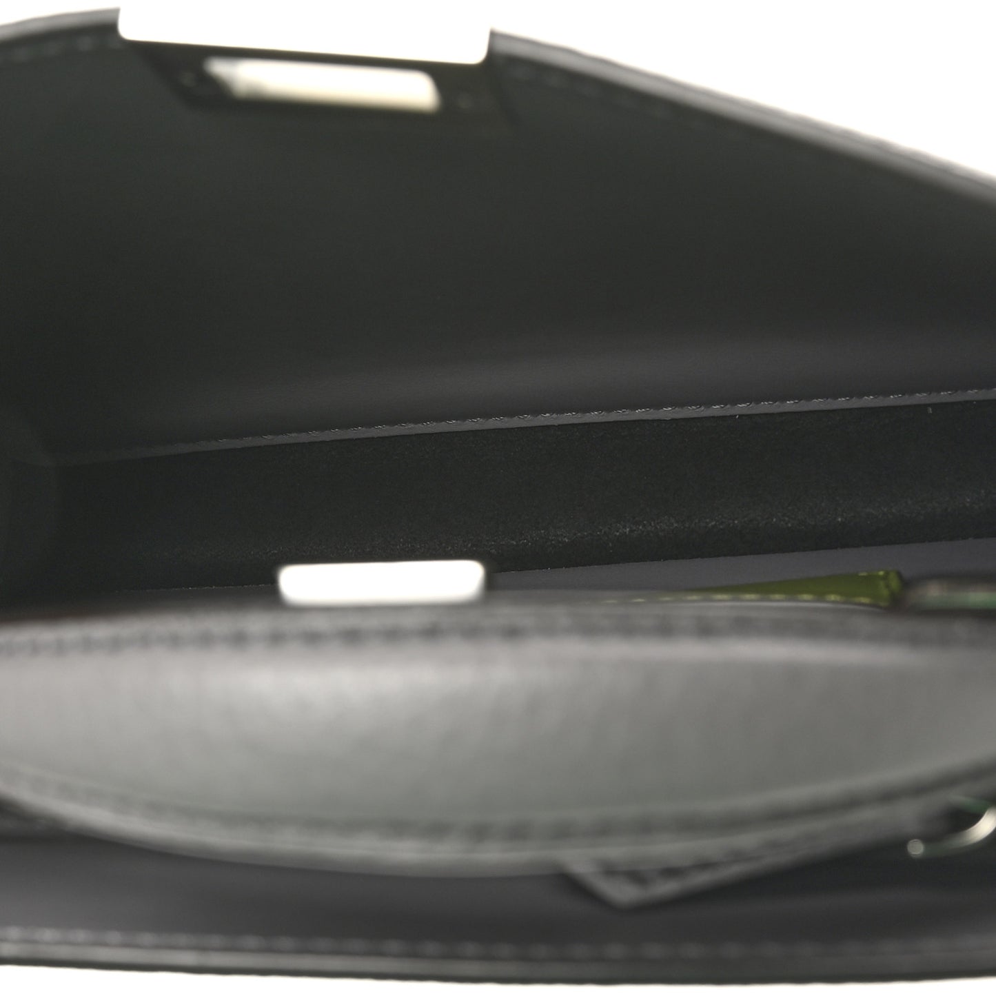 Cuoio Romano Vitello Cover Bi-Color Peekaboo I See U X Cross Satchel Acciaio Pisello