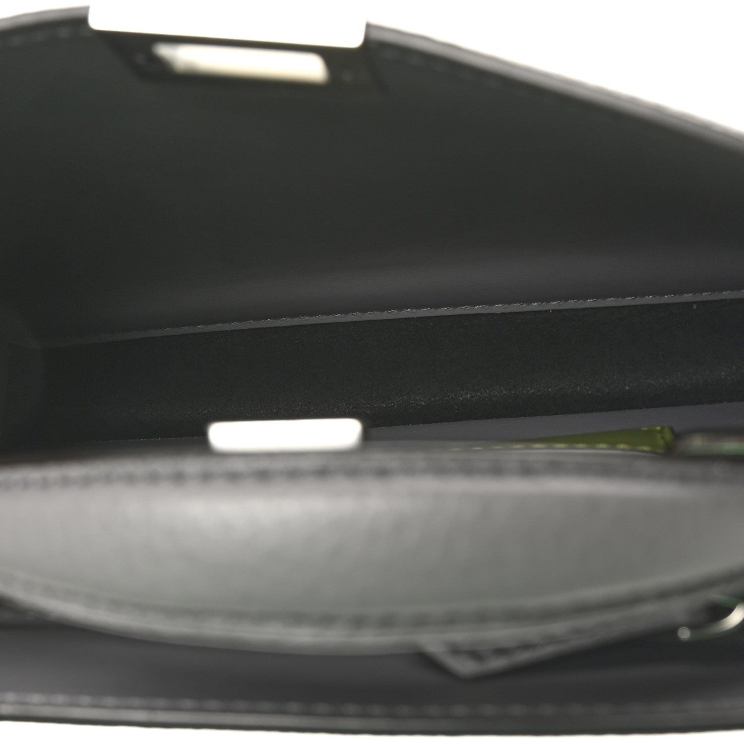 Fendi Cuoio Romano Vitello Cover Bi-Color Peekaboo I See U X Cross Satchel Acciaio Pisello 5 of 10