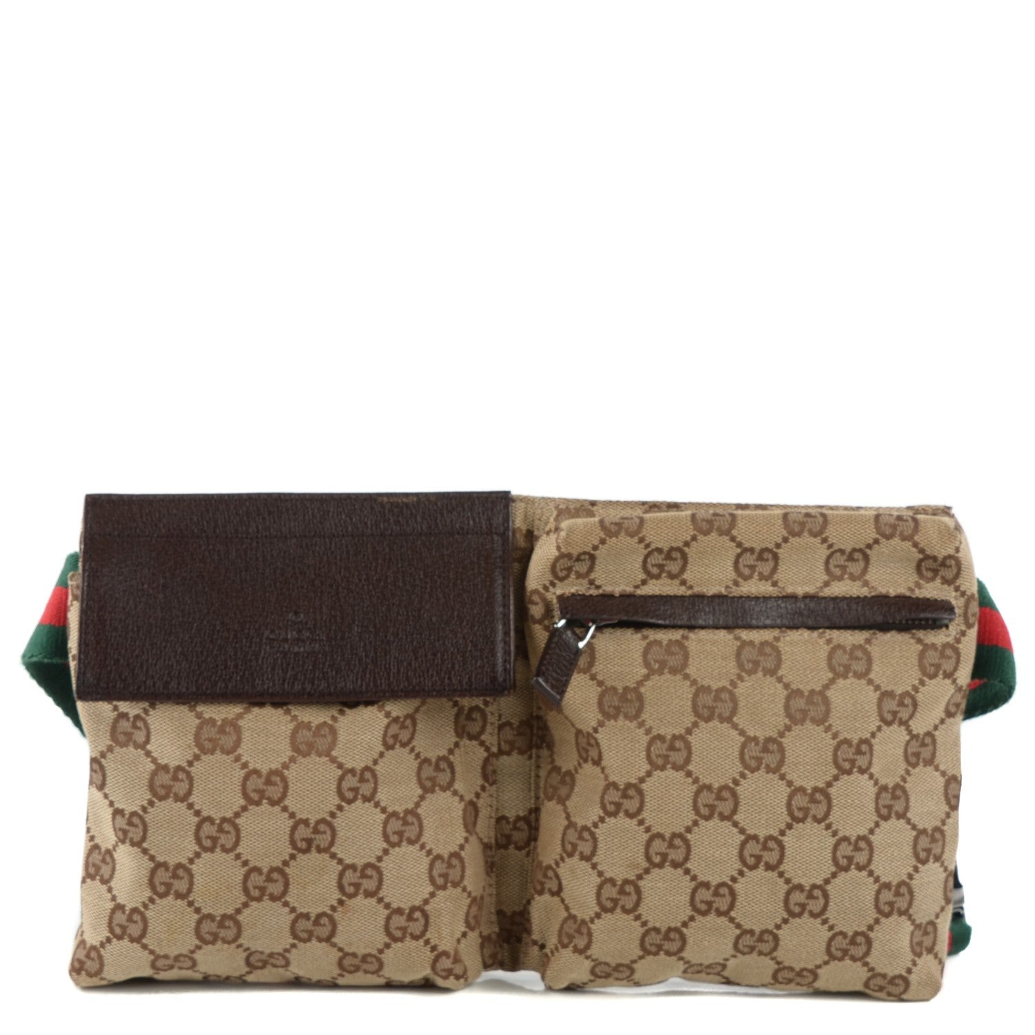 Gucci Monogram Web Belt Bag Dark Brown 1 of 7