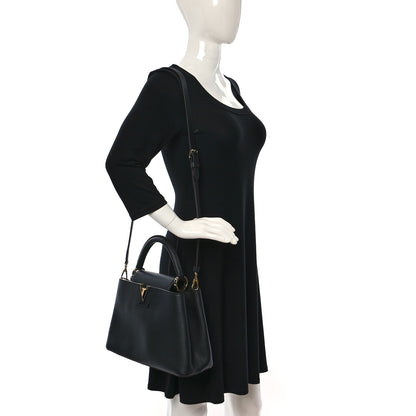 Louis Vuitton Taurillon Capucines PM Black 2 of 8