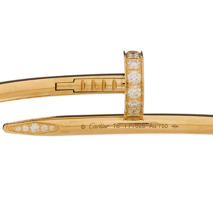 Cartier 18K Yellow Gold Diamond Juste Un Clou Bracelet 16 3 of 4