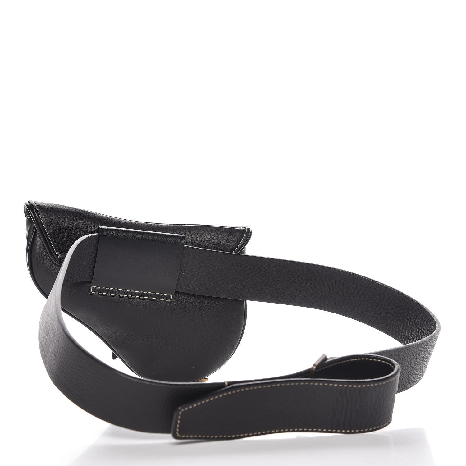 Christian Dior Grained Calfskin Saddle Belt Bag Black 3 of 9
