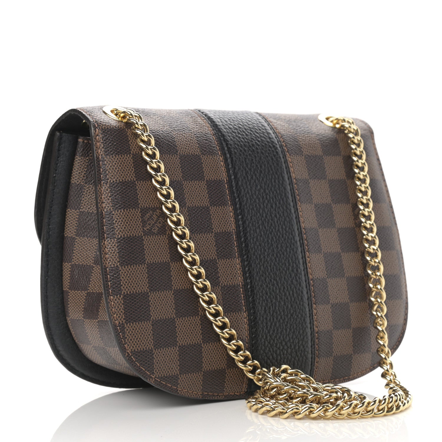 Louis Vuitton Damier Ebene Cuir Taurillon Wight Black 3 of 10