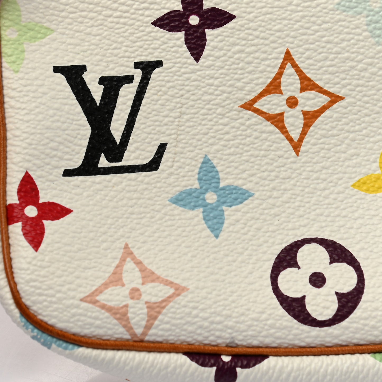 Monogram Multicolor Pochette Accessories White