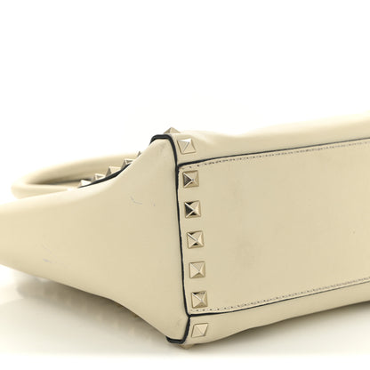 Valentino Garavani Vitello Mini Rockstud Double Handle Tote Ivory 8 of 16