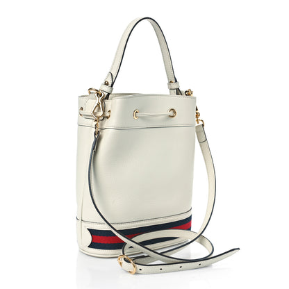 Gucci Glazed Textured Calfskin Web Small Ophidia Bucket Bag Mystic White 3 of 9