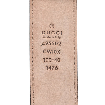 Gucci Textured Dollar Calfskin 30mm Belt 100 40 Black 3 of 6