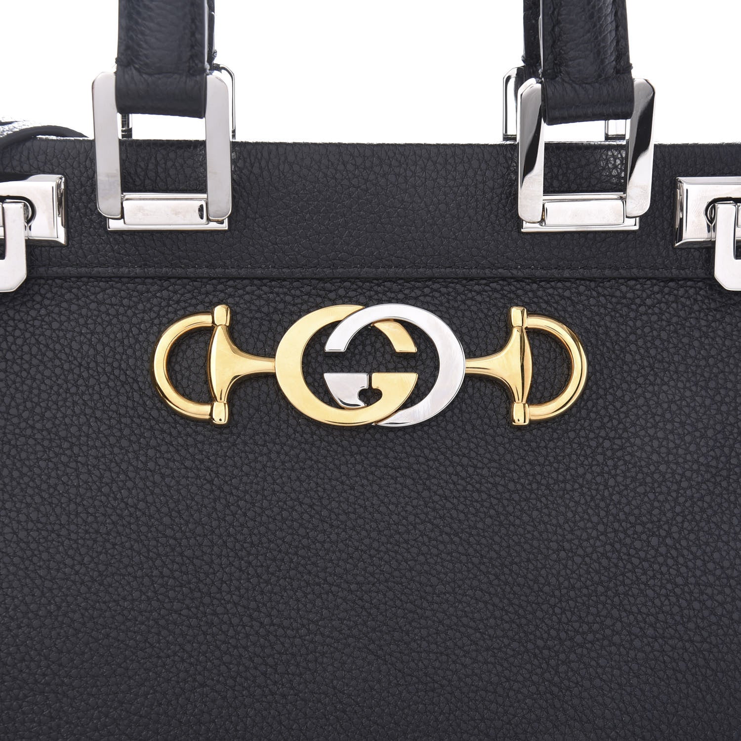 Gucci Grainy Calfskin Small Zumi Top Handle Bag Black 11 of 11