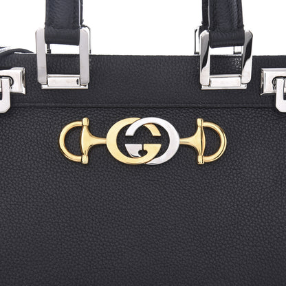 Gucci Grainy Calfskin Small Zumi Top Handle Bag Black 11 of 11