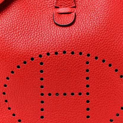 Hermes Taurillon Clemence Evelyne III PM Rouge De Coeur 12 of 29