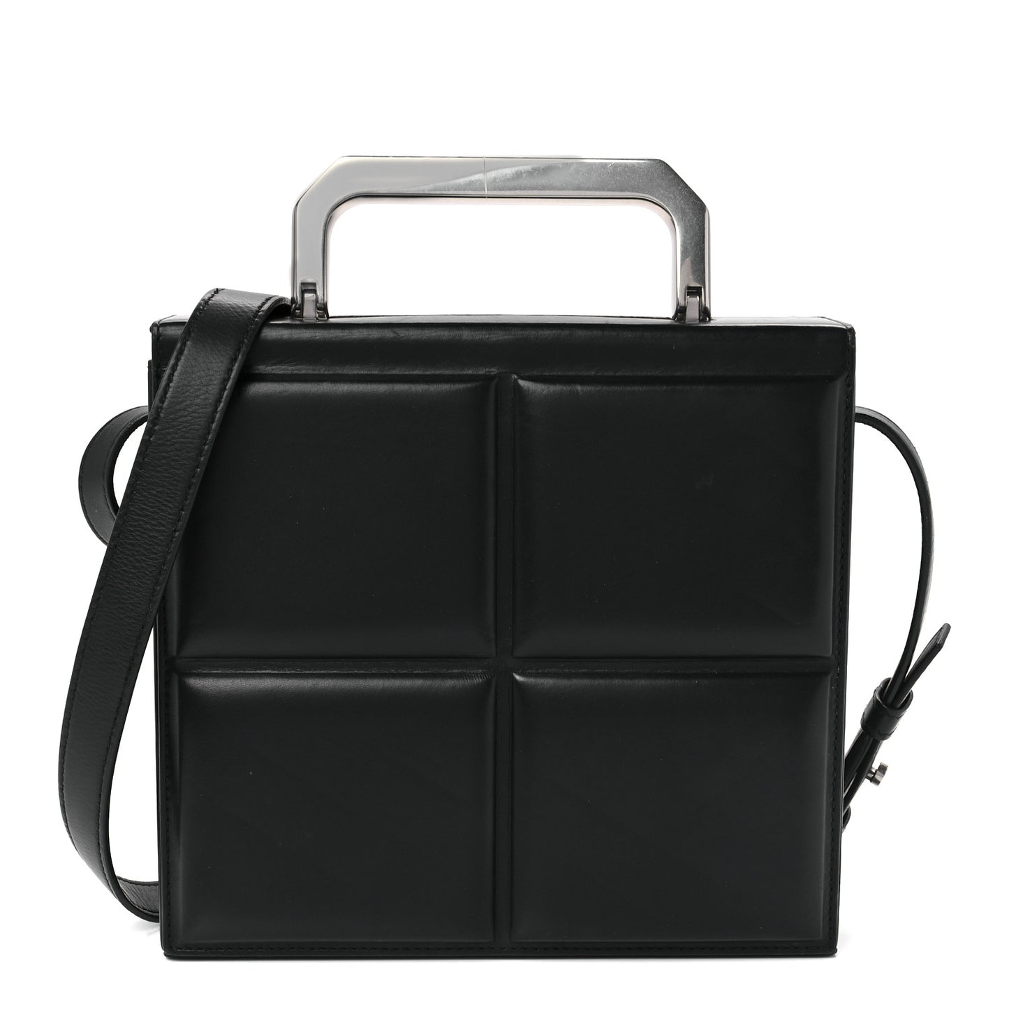 Calfskin Padded Mini Trunk Black