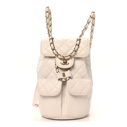 Chanel Caviar Quilted Pockets Backpack White 1 of 10