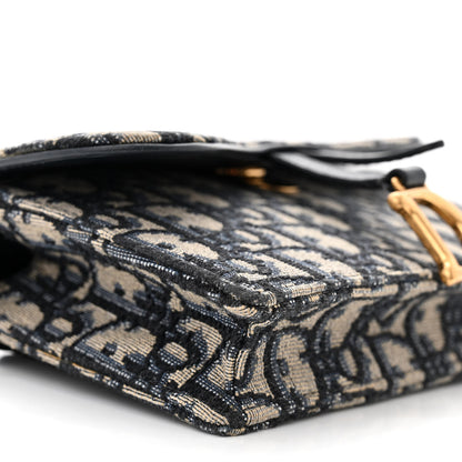 Christian Dior Oblique Saddle Belt Bag Blue 9 of 11