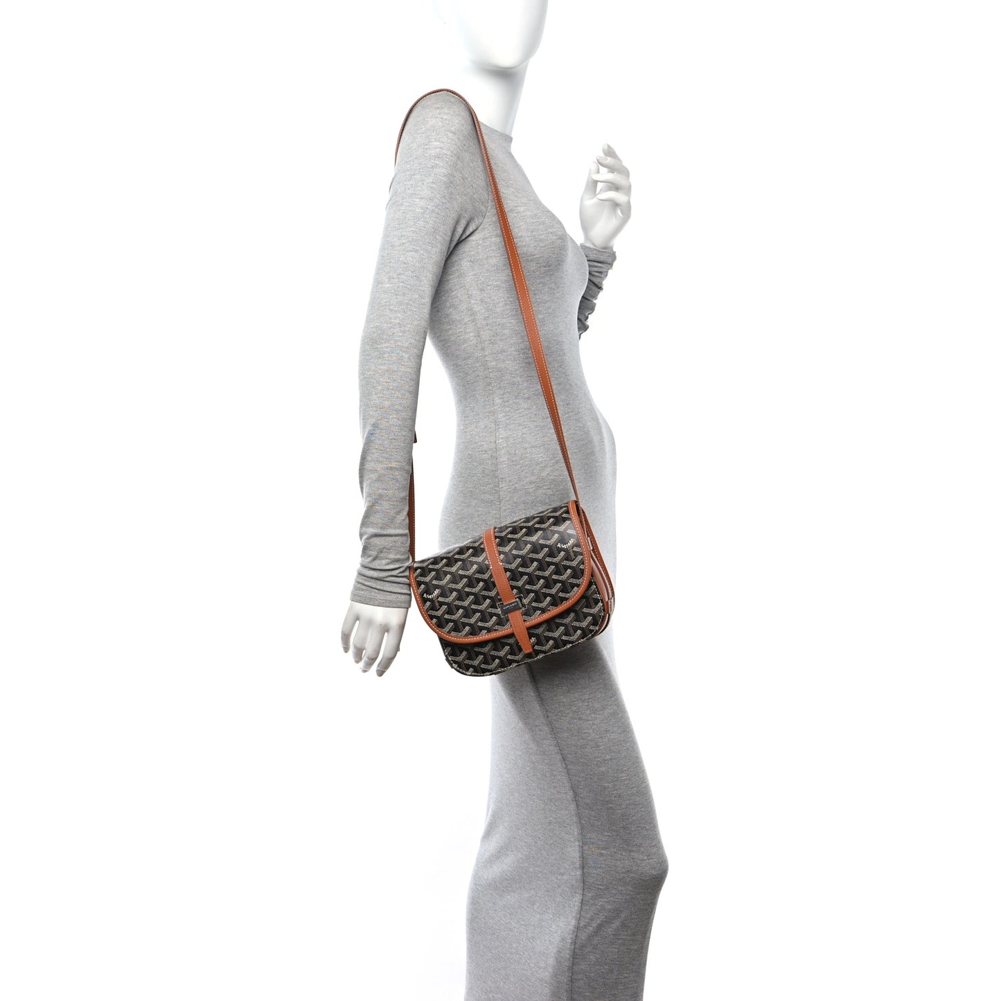 Goyardine Belvedere II PM Messenger Bag Black Gold