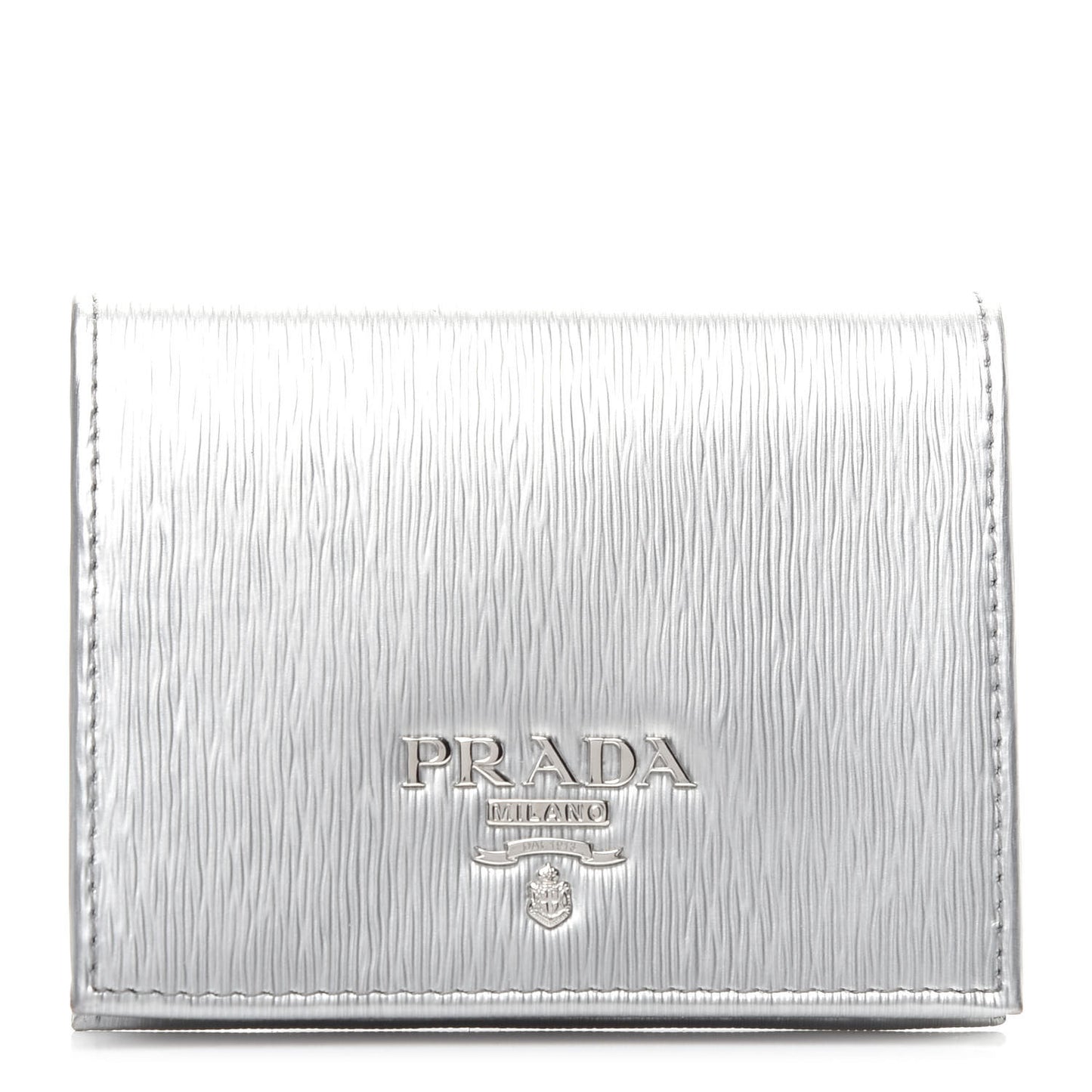 Metallic Vitello Move Bi-Fold Wallet Cromo