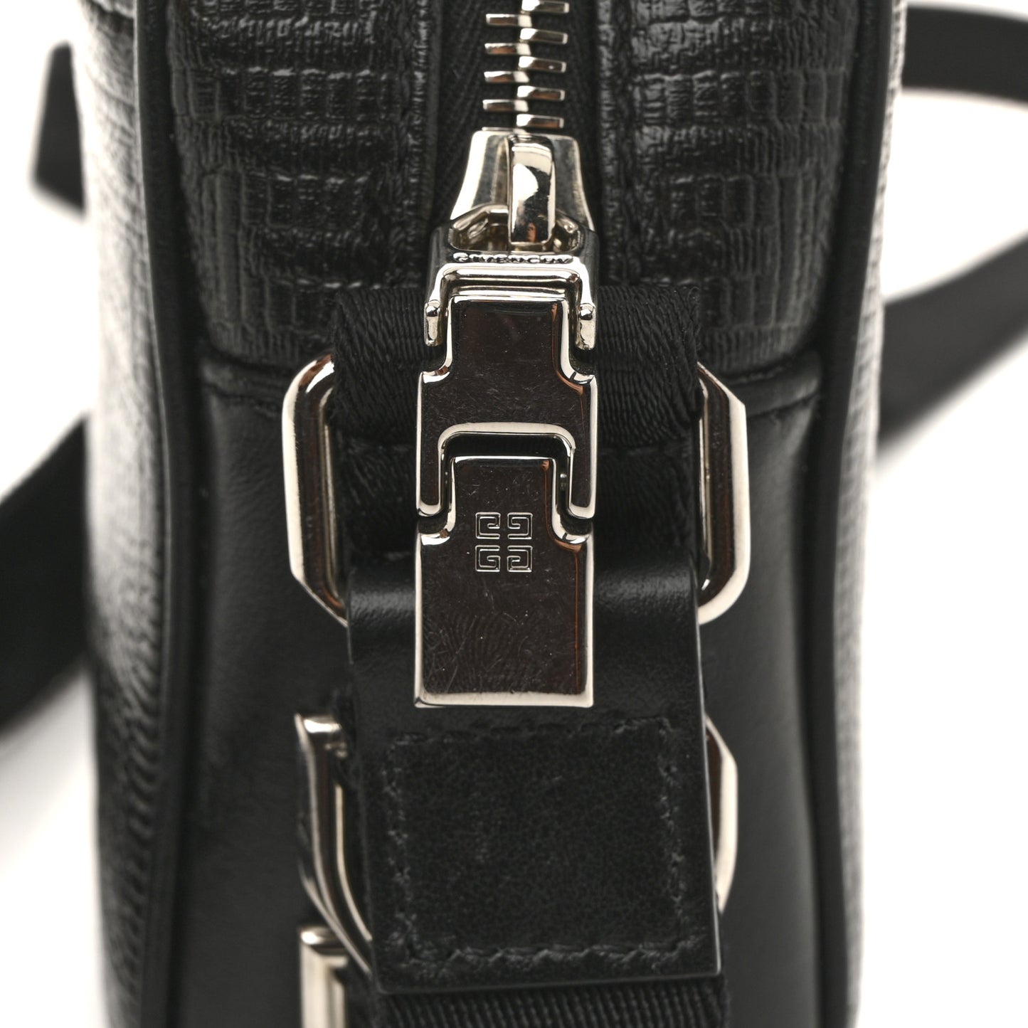 Coated Canvas Logo Embossed Body Pouch Black Black