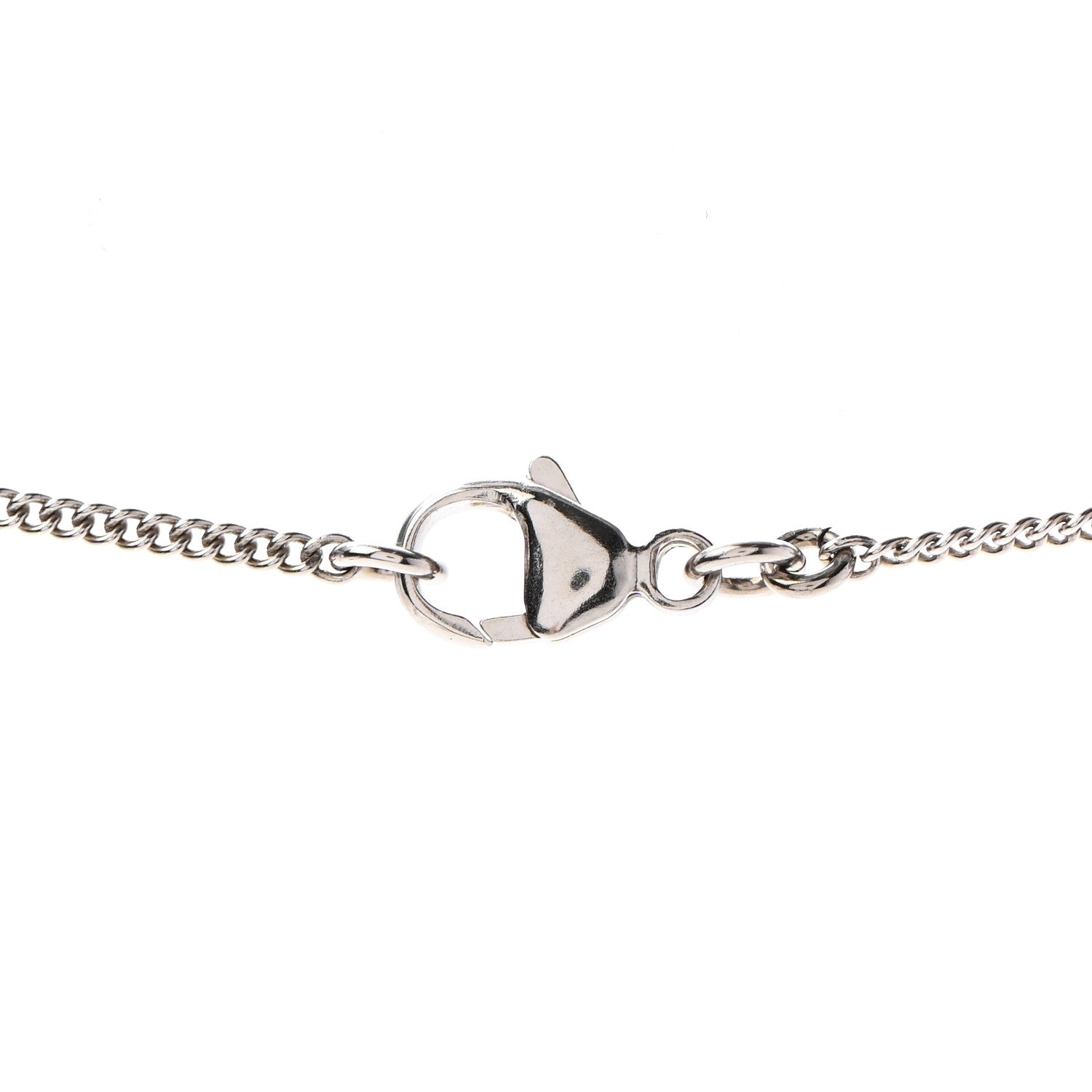 Chanel Crystal Pearl Twisted CC Drop Necklace Silver 4 of 5