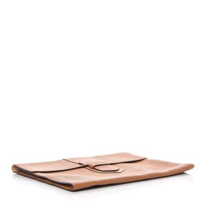 Delvaux Taurillon Crispe Presse A4 Pouch Vegetal 6 of 8