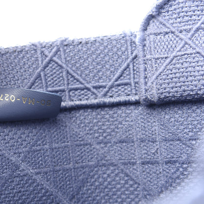 Christian Dior Embroidered Cannage Medium Book Tote Denim Blue 7 of 11