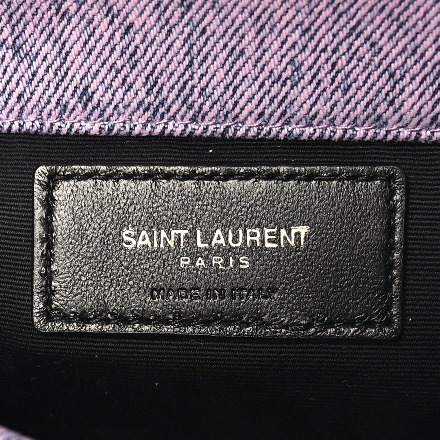 Denim Quilted Loulou Puffer Monogram Pouch Clutch Bleached Lilac