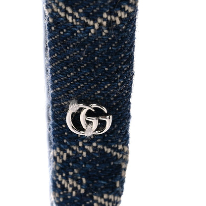 Gucci Denim Monogram Headband 3 of 9