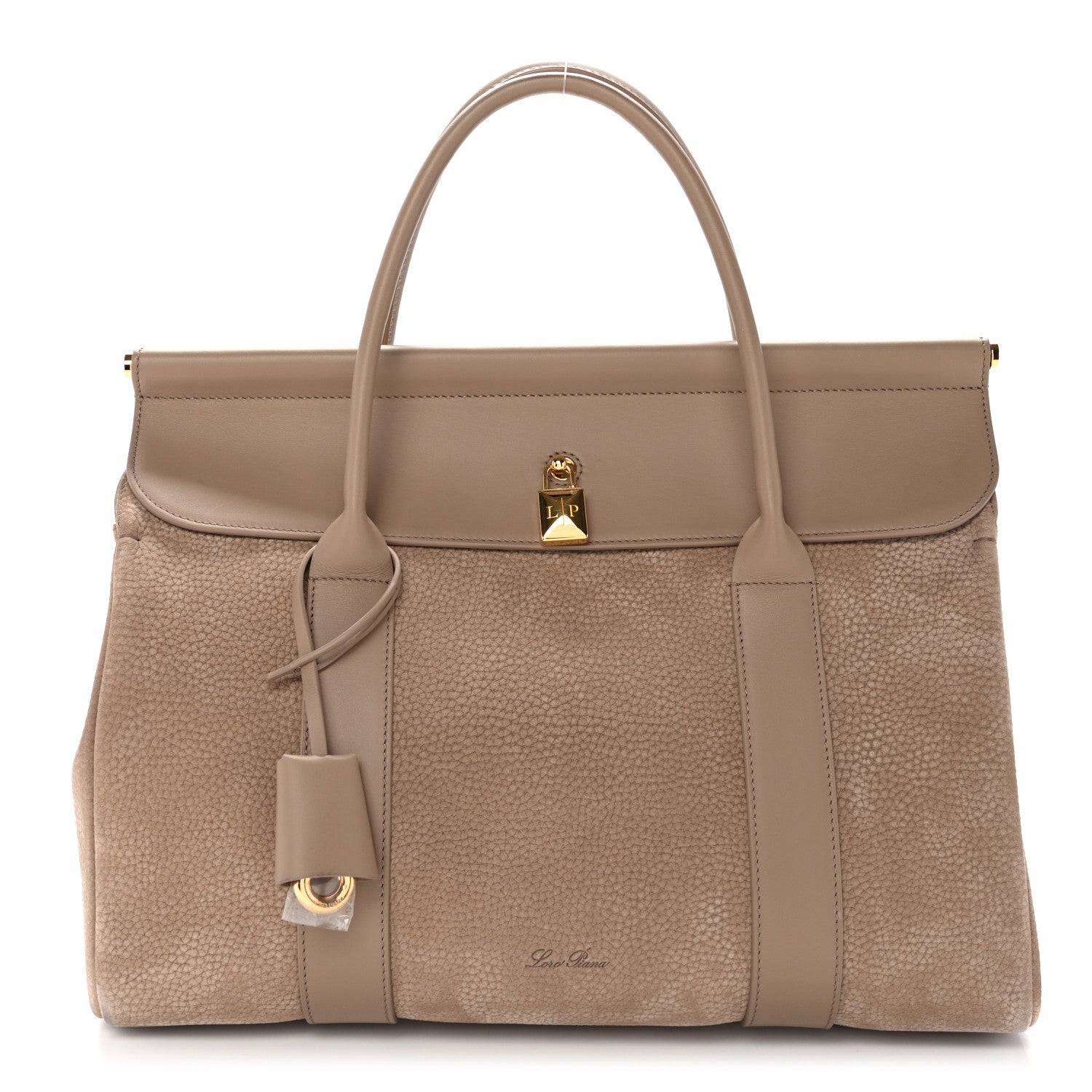 Loro Piana Grained Nubuck L32 Loom Bag Fossil 1 of 13
