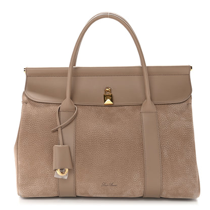 Loro Piana Grained Nubuck L32 Loom Bag Fossil 1 of 13