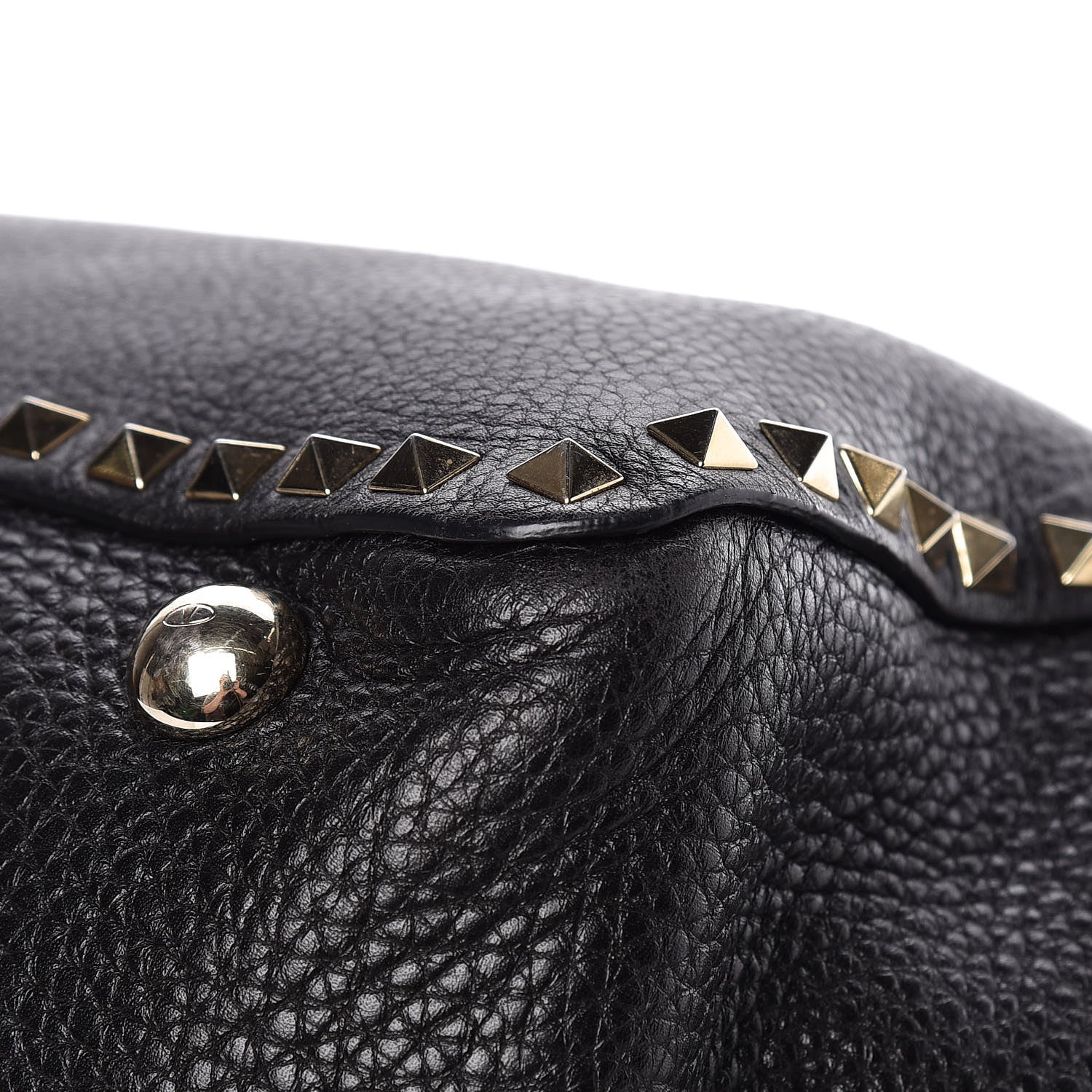 Valentino Garavani Alce Printed Calfskin Medium Rockstud Tote Black 18 of 20