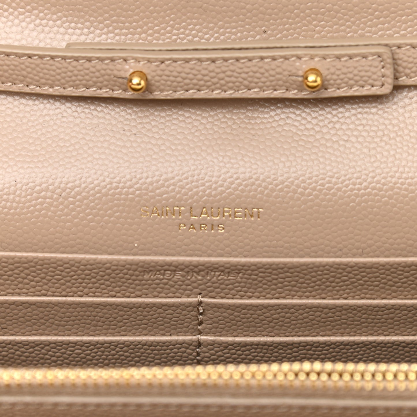Grain De Poudre Matelasse Chevron Monogram Chain Wallet Nude Powder