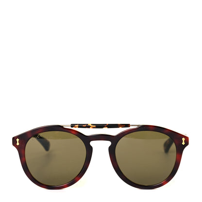 Gucci Round Avana Sunglasses GG0124SA Tortoise 2 of 7