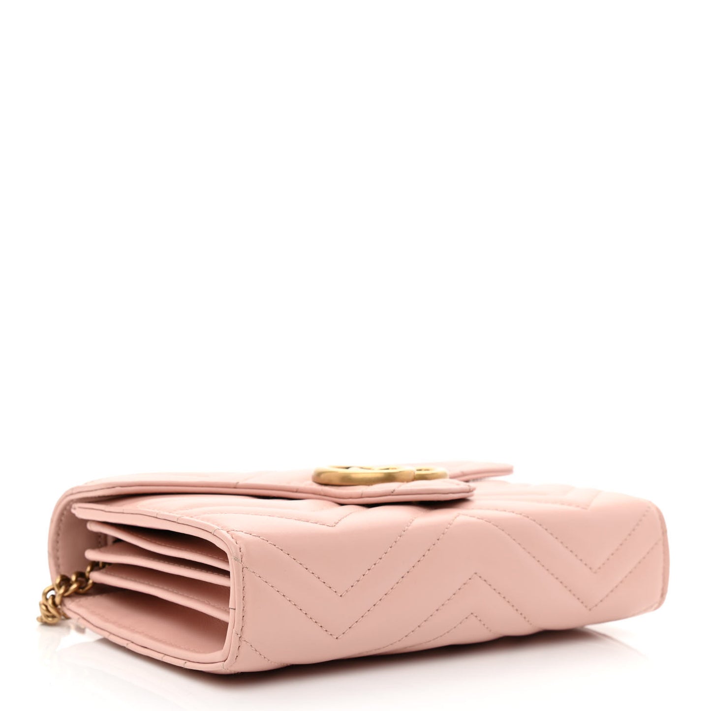 Calfskin Matelasse GG Marmont Chain Wallet Perfect Pink