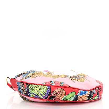 Versace Nylon Calfskin Tresor De La Mer Print Hobo Bag Multicolor 4 of 9