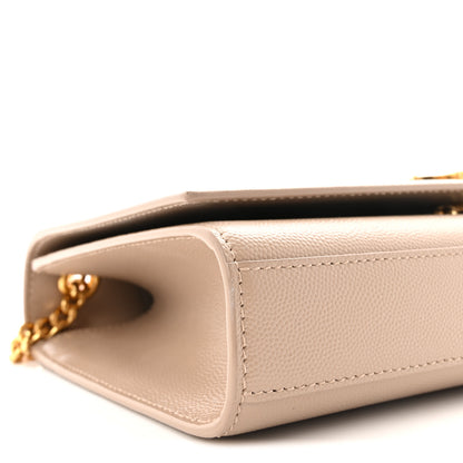 Saint Laurent Grain De Poudre Medium Monogram Kate Satchel Nude Powder 8 of 9