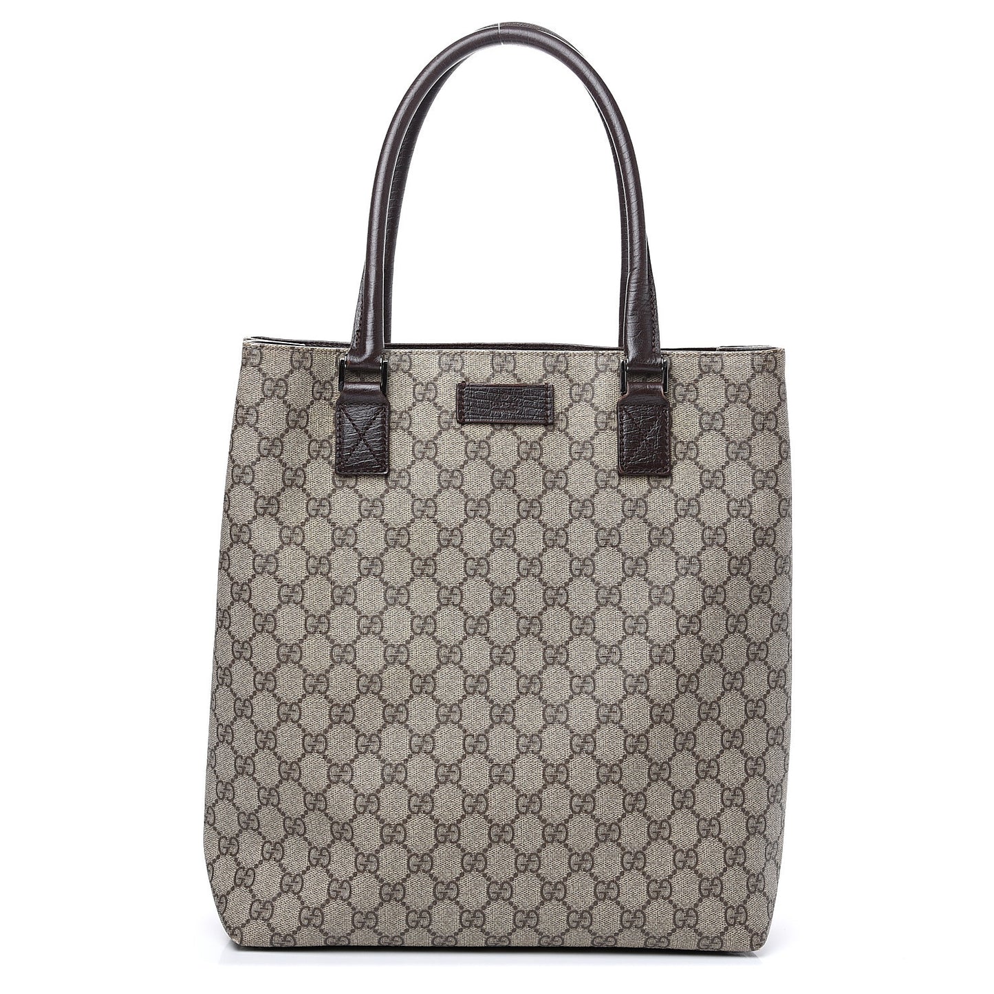 GG Plus Monogram Small Vertical Tote Dark Brown