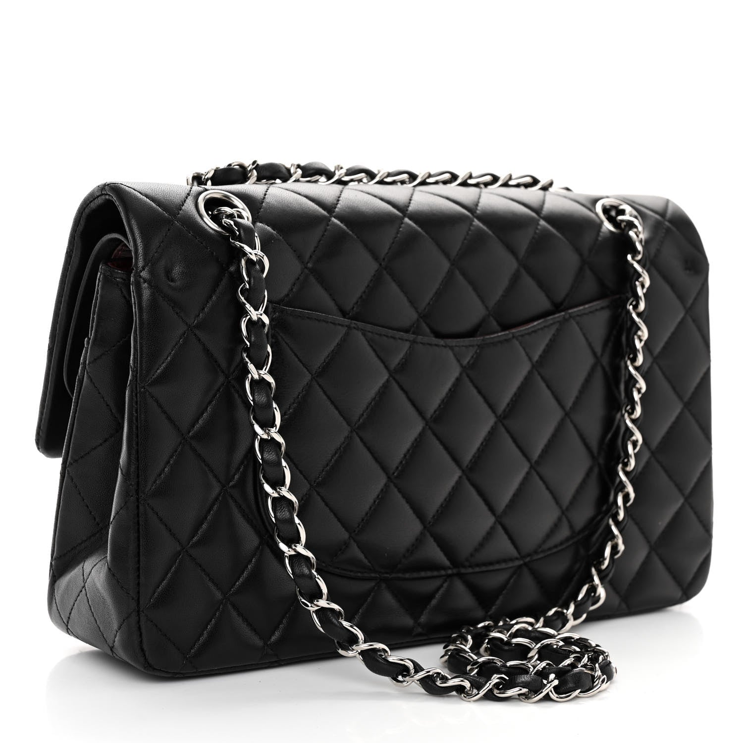 Chanel Lambskin Quilted Medium Double Flap Black 3 of 10