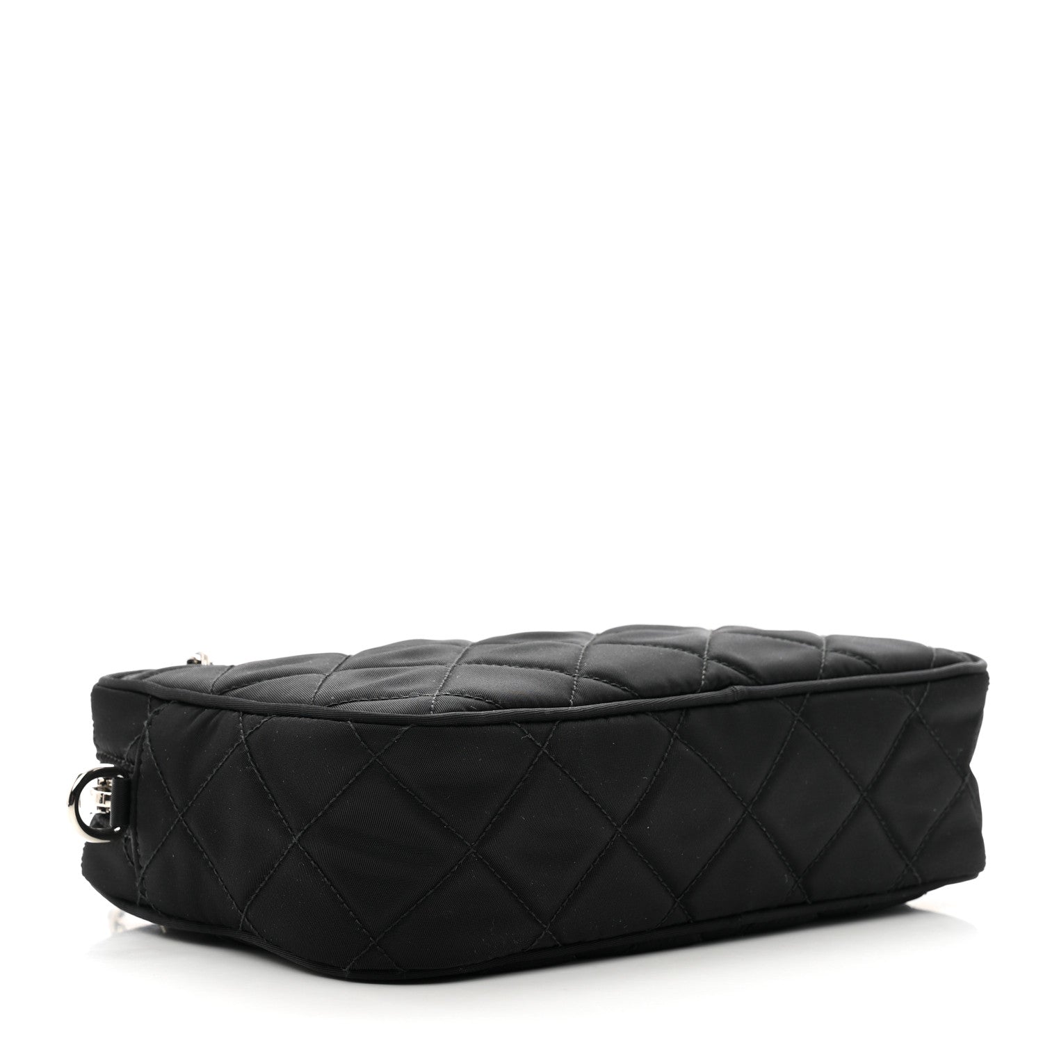 Prada Nylon Tessuto Impuntu Quilted Bandoliera Crossbody Bag Black 4 of 10