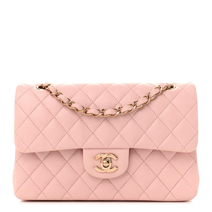 Chanel Lambskin Quilted Small Double Flap Light Pink 1 of 11