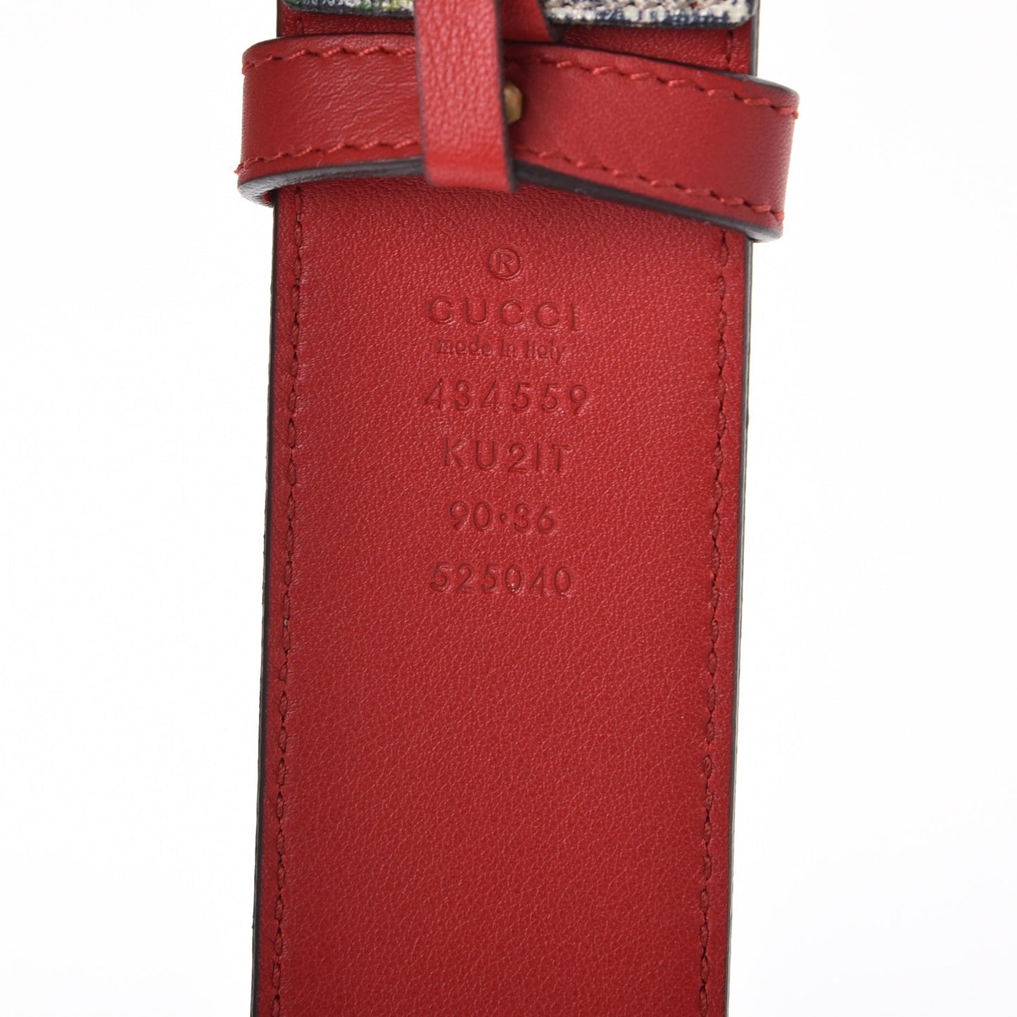 GG Plus Monogram Blooms Plaque Belt 90 36 Blue