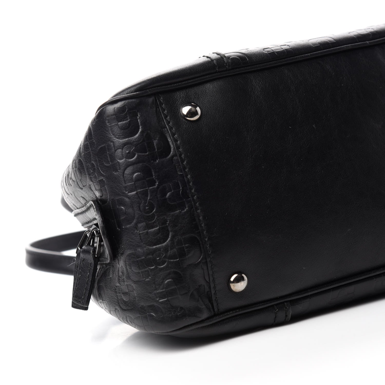 Gucci Calfskin Horsebit Embossed Princy Boston Black 6 of 10