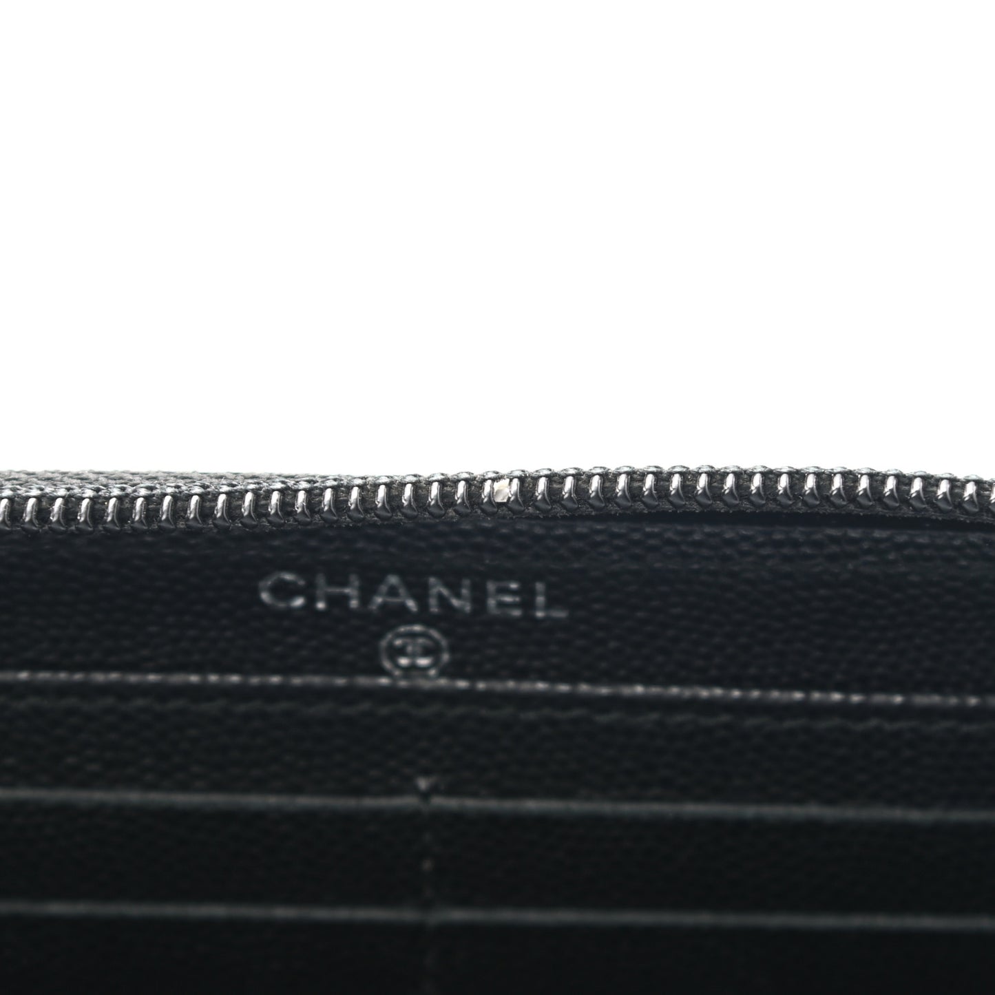 Caviar Quilted Boy Long Zip Around Wallet Black