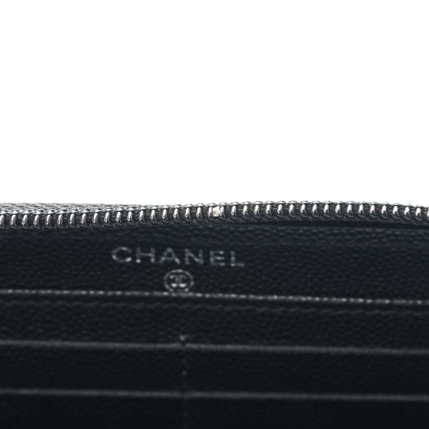 Chanel Caviar Quilted Boy Long Zip Around Wallet Black 9 of 9