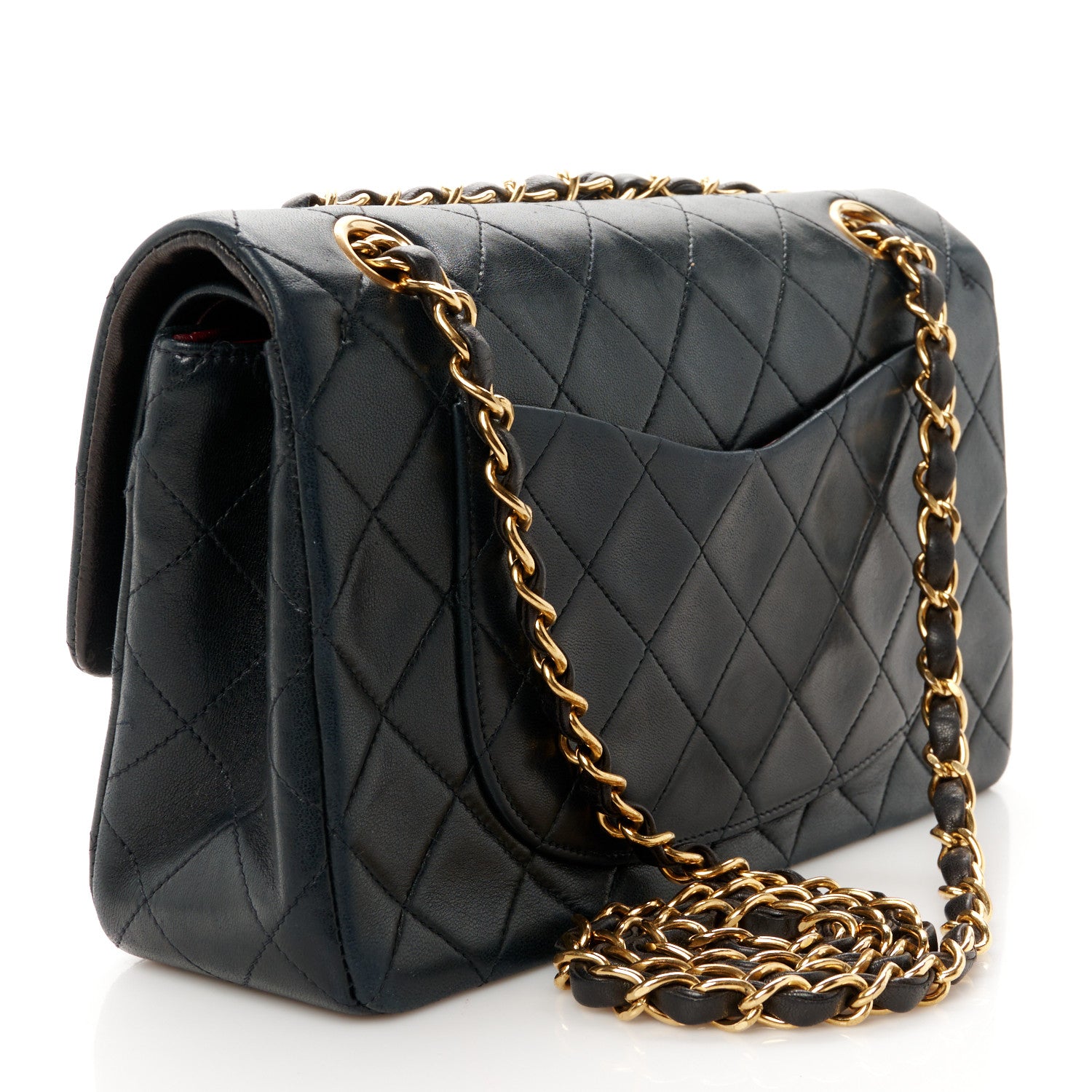 Chanel Lambskin Quilted Small Double Flap Black 3 of 14