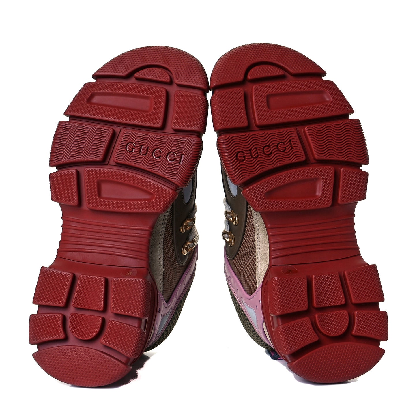 X SEGA Mesh Canvas Calfskin Womens Flashtrek Sneakers 35 Military Oatmeal Carmine Rose Ardesia