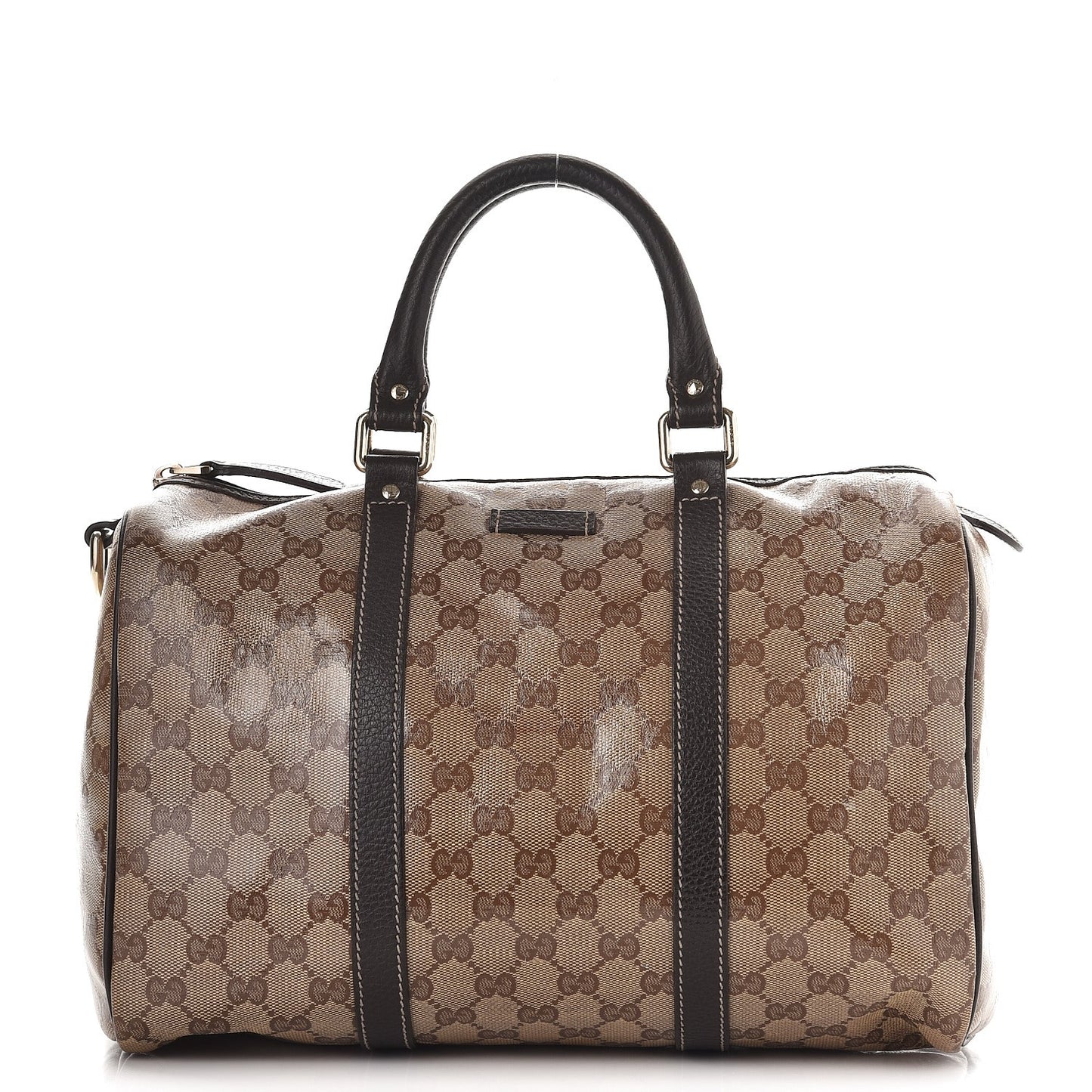 Crystal Monogram Medium Joy Boston Dark Brown