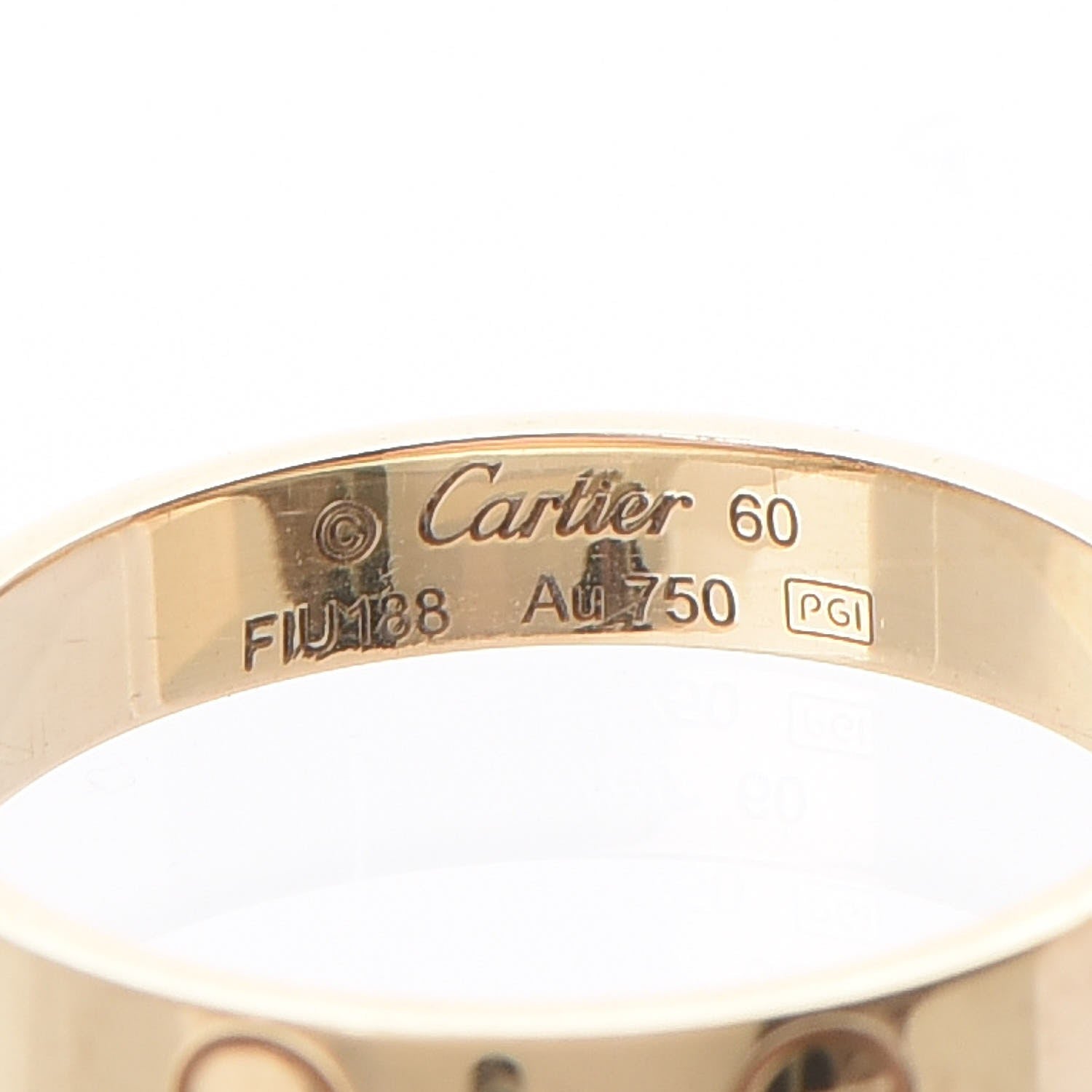 Cartier 18K Yellow Gold 3.5mm LOVE Wedding Band Ring 60 9 4 of 5