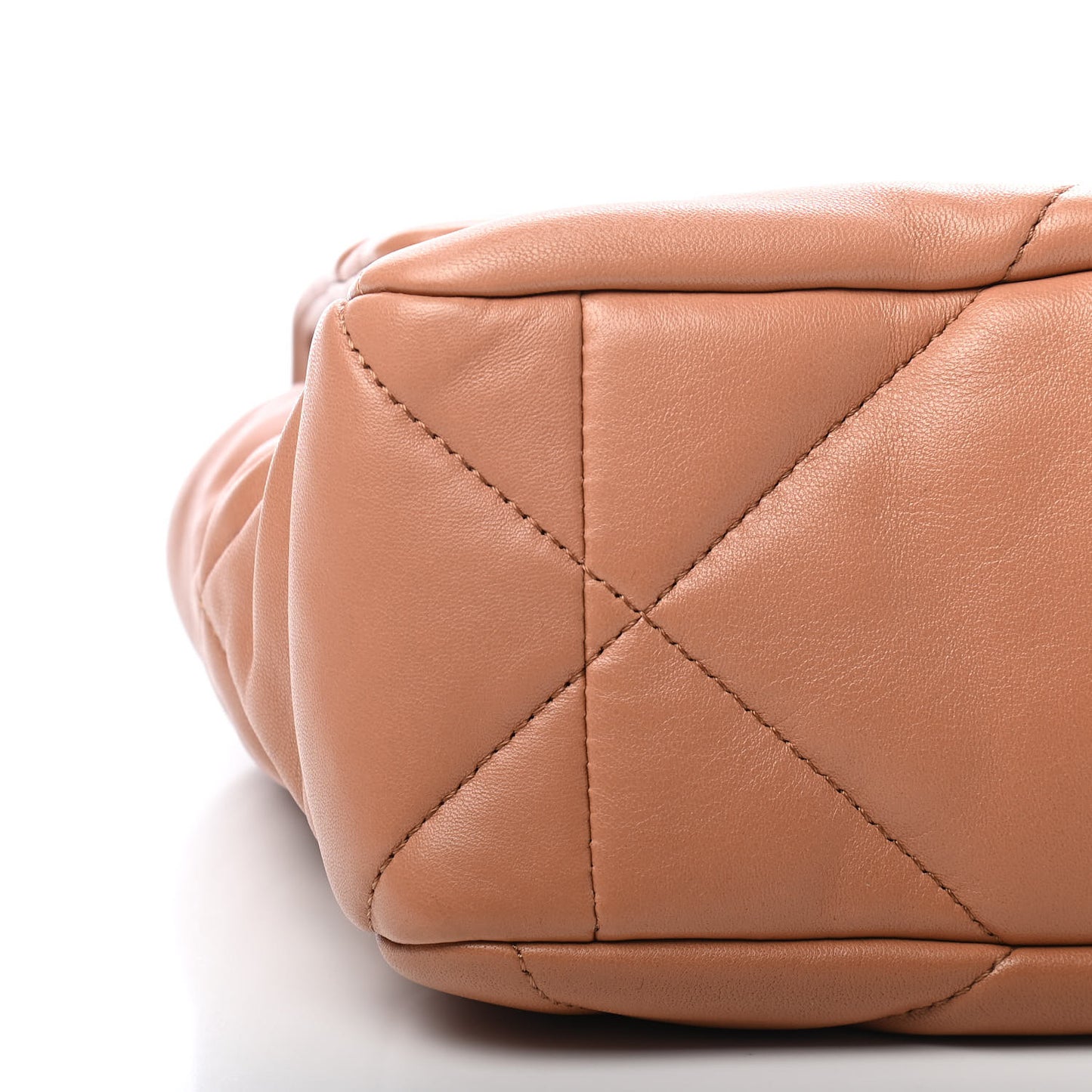 Lambskin Quilted Large Chanel 19 Flap Brown