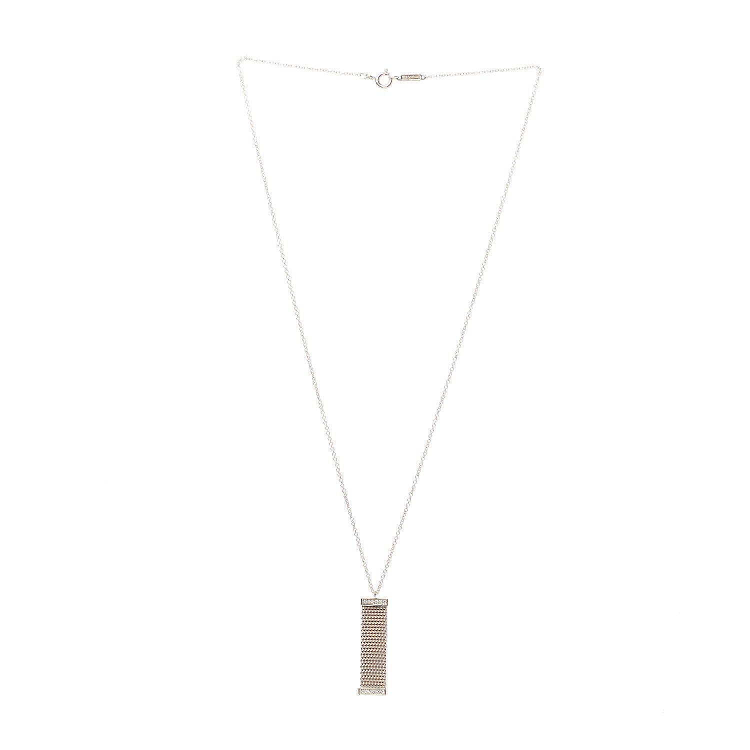 Tiffany 18K Rose Gold Diamond Somerset Pendant Necklace 3 of 7