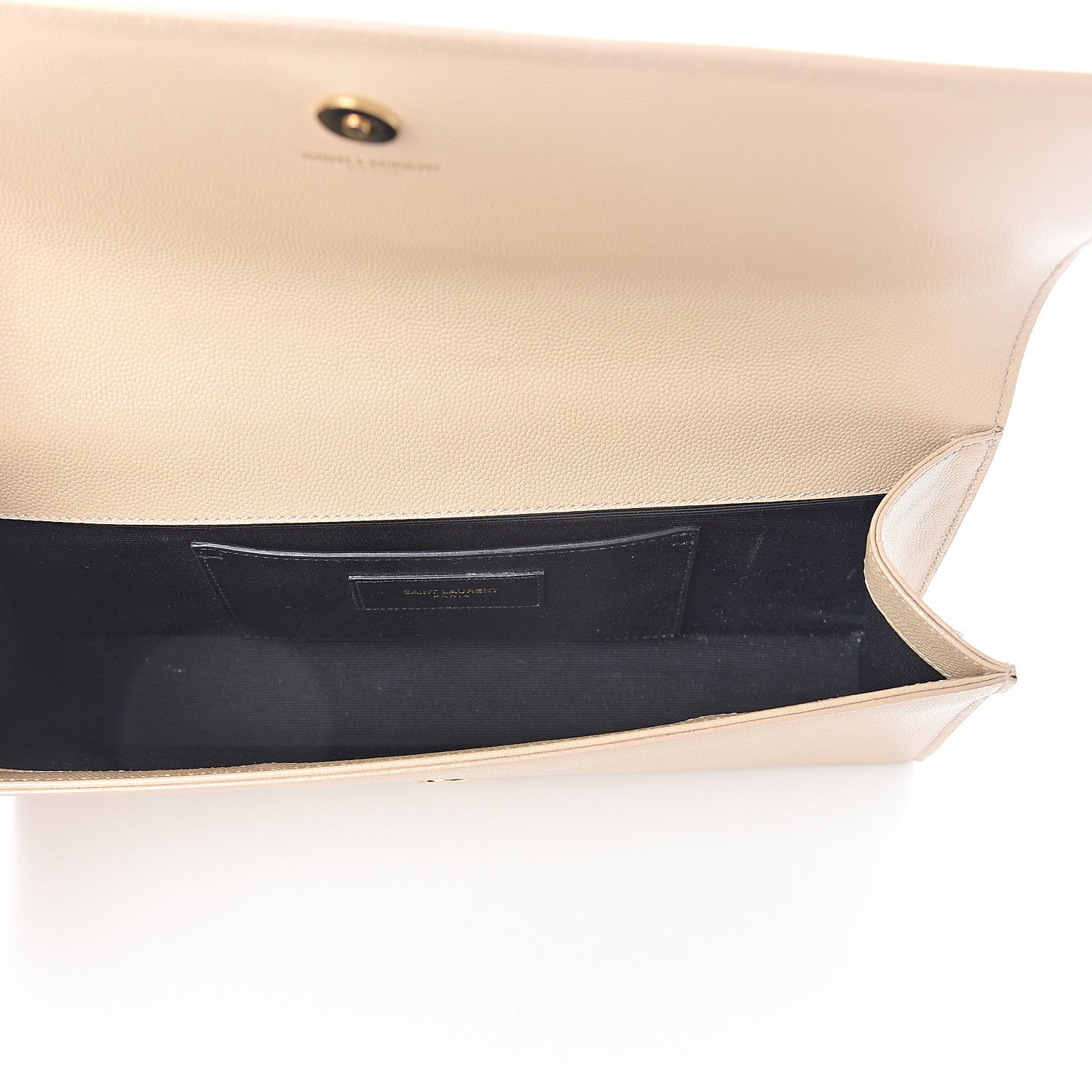 Saint Laurent Grain De Poudre Classic Monogram Cassandre Clutch Nude Powder 4 of 9